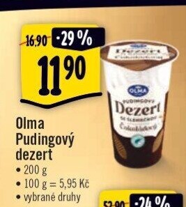 Dezert pudink se šlehačkou Olma