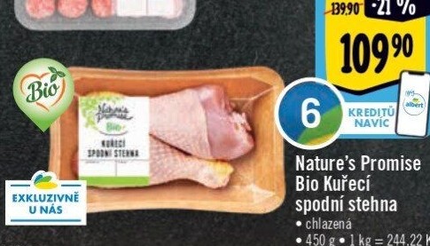 Kuřecí stehna bio Nature'