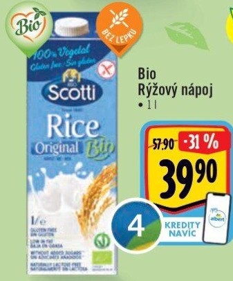 Nápoj rýžový bio Riso Scotti