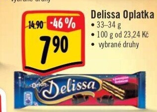 Oplatky celomáčené Delissa Orion