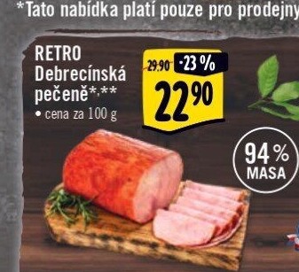 Pečeně debrecínská Albert Retro