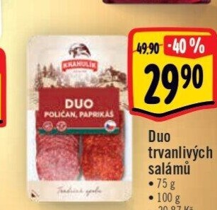 Salám Poličan+Paprikáš duo Krahulík