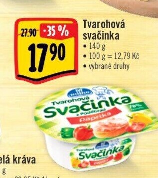 Svačinka zeleninový tvaroh Milko