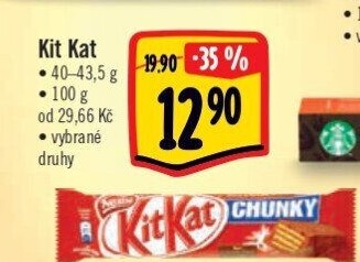 Tyčinka Kit Kat Nestlé
