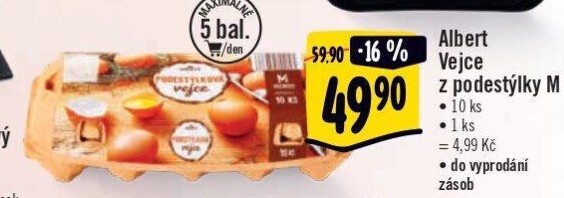 Vejce z podestýlky M Albert