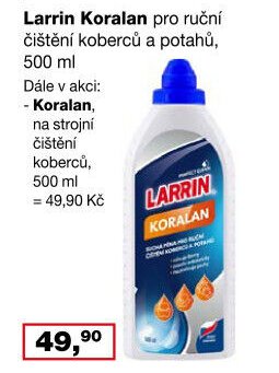 Larrin Koralan pro ruční čištění koberců a potahů, 500 ml