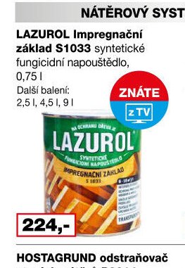 LAZUROL Impregnační základ S1033