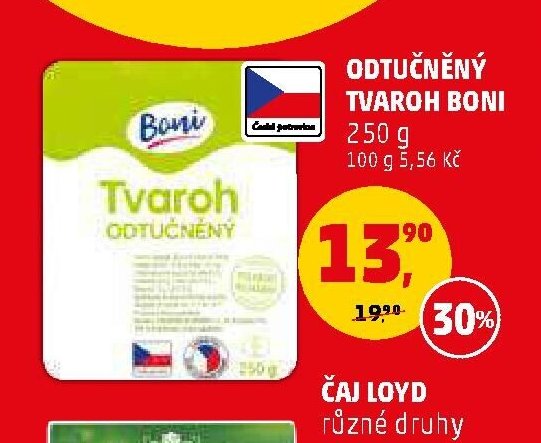 ODTUČNĚNÝ TVAROH BONI