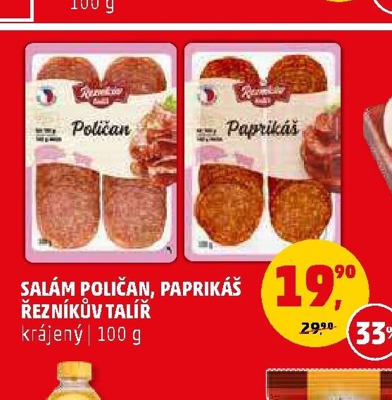 SALÁM POLIČAN, PAPRIKÁŠ ŘEZNÍKŮV TALÍŘ