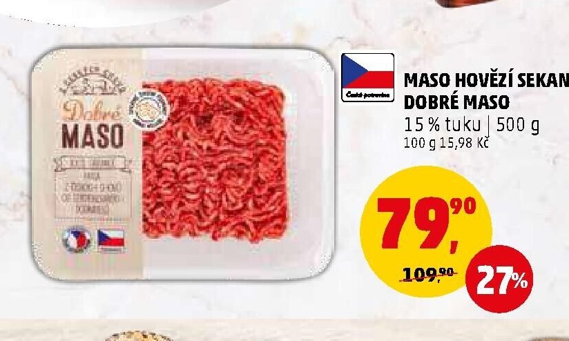 MASO HOVĚZÍ SEKANÉ DOBRÉ MASO