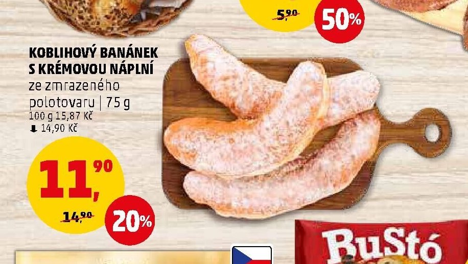KOBLIHOVÝ BANÁNEK S KRÉMOVOU NÁPLNÍ