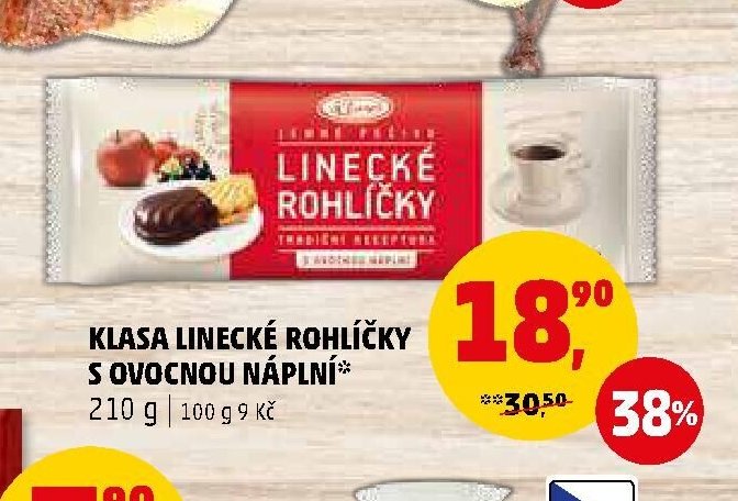 KLASA LINECKÉ ROHLÍČKY S OVOVNOU NÁPLNÍ