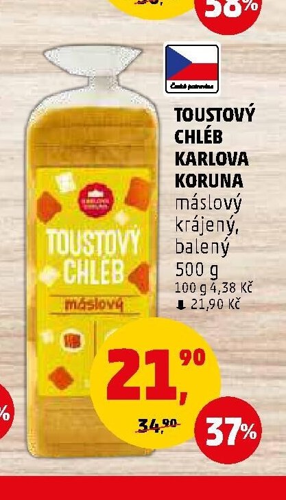 TOUSTOVÝ CHLÉB KARLOVA KORUNA