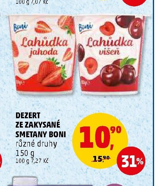 Dezert ze zakysané smetany Boni různé druhy 150 g
