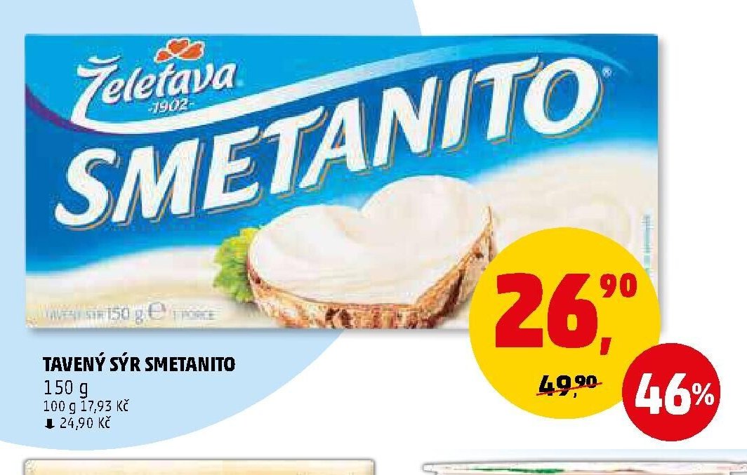 Tavený sýr Smetanito