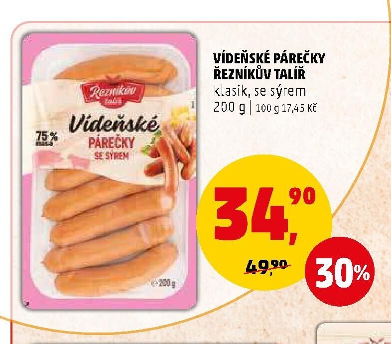 VÍDEŇSKÉ PÁREČKY ŘEZNÍKŮV TALÍŘ