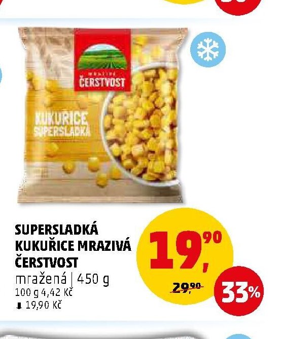 SUPERSLADKÁ KUKUŘICE MRAZIVÁ ČERSTVOST