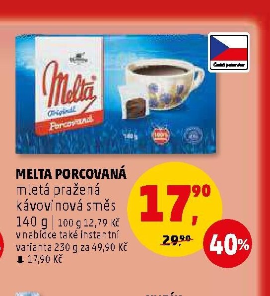 MELTA PORCOVANÁ mletá pražená kávovinová směs