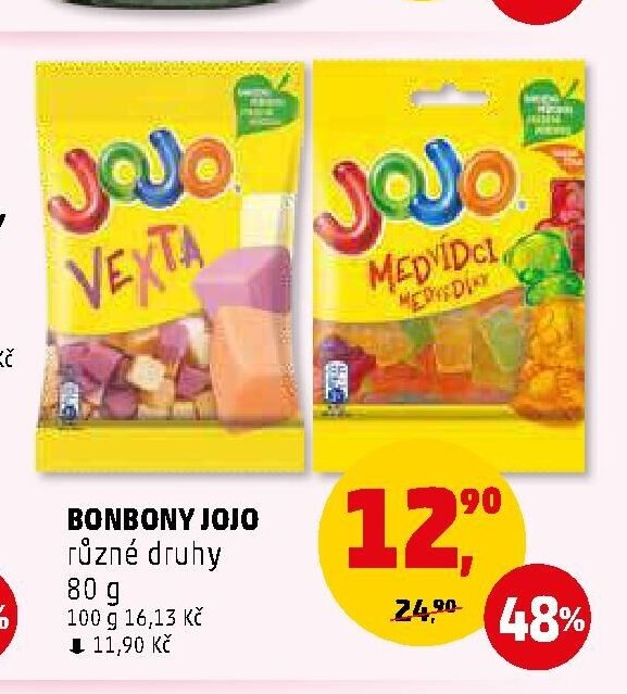 BONBONY JOJO různé druhy