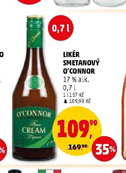 Likér smetanový O'Connor 0,7 l