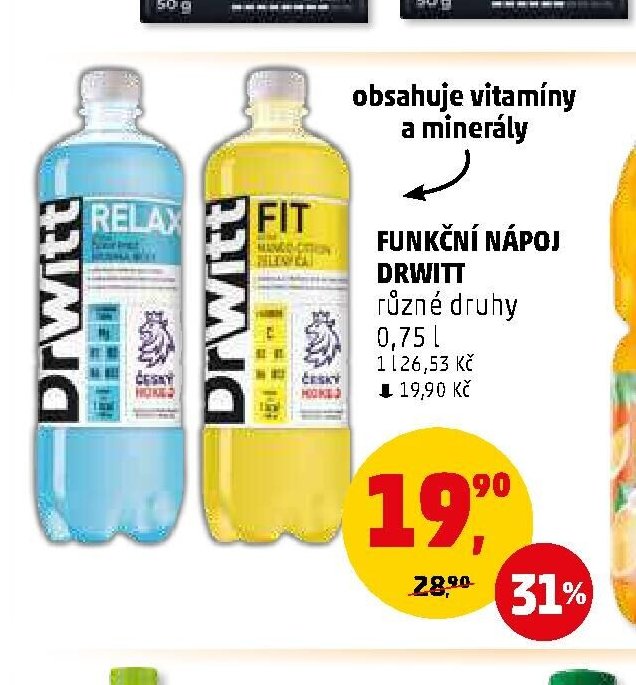 Funkční nápoj DrWitt různé druhy