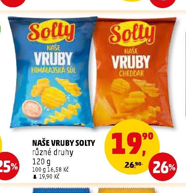 NAŠE VRUBY SOLTY různé druhy 120 g