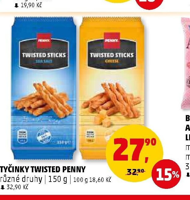 TYČINKY TWISTED PENNY různé druhy 150 g