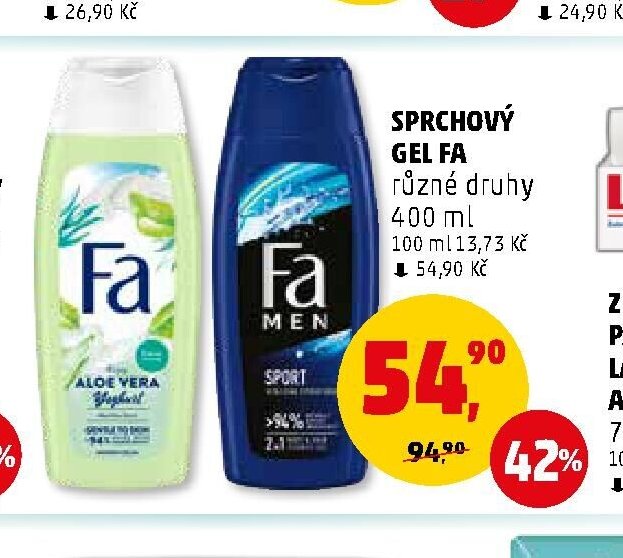 Sprchový gel Fa