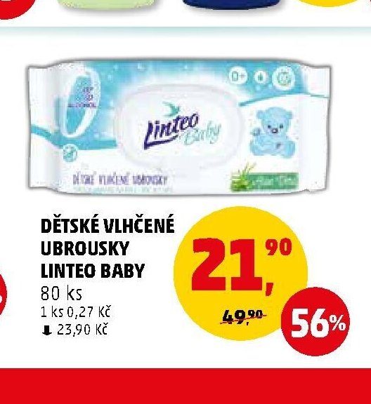 Dětské vlhčené ubrousky Linteo Baby