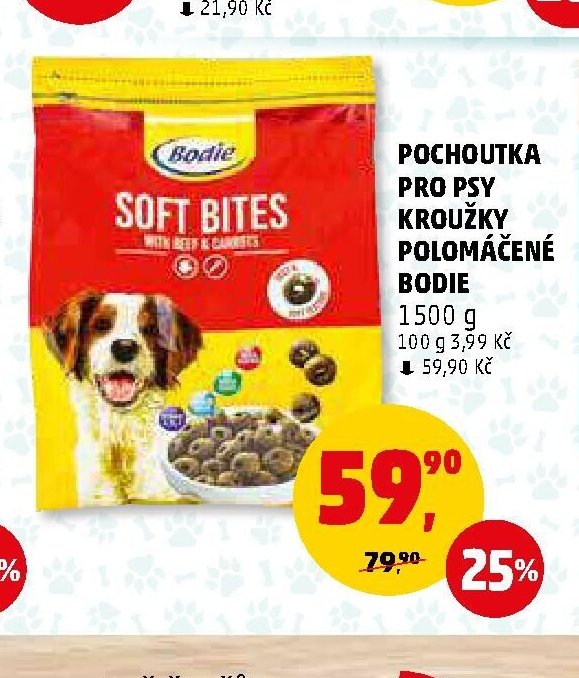 POCHOUTKA PRO PSY KROUŽKY POLOMÁČENÉ BODIE