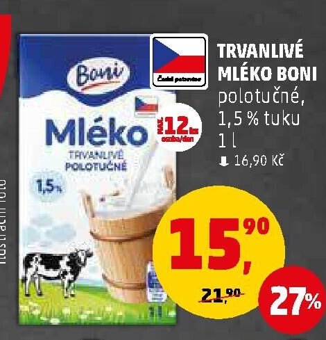 Trvanlivé mléko Boni