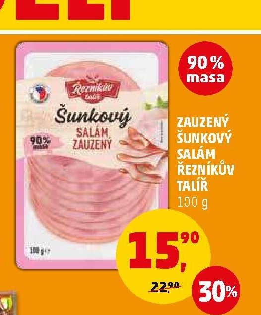 ZAUZENÝ ŠUNKOVÝ SALÁM ŘEZNÍKŮV TALÍŘ