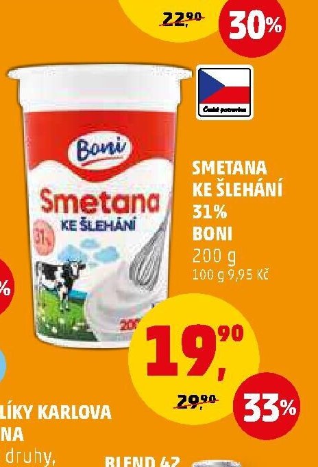SMETANA KE ŠLEHÁNÍ 31% BONI