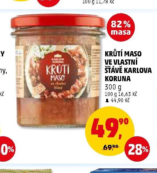 Krůtí maso ve vlastní šťávě Karlova koruna