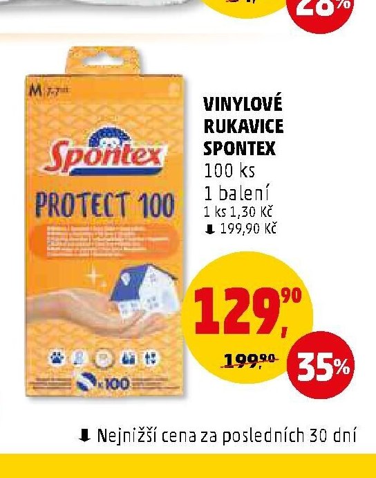 VINYLOVÉ RUKAVICE SPONTEX