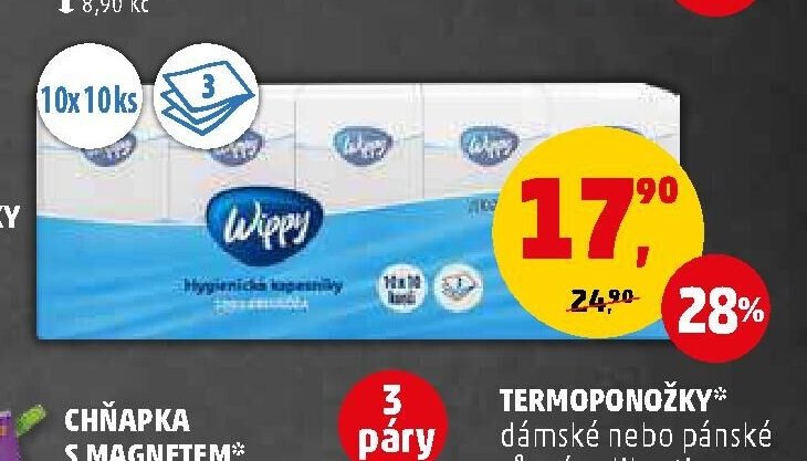 PAPÍROVÉ KAPESNÍČKY WIPPY