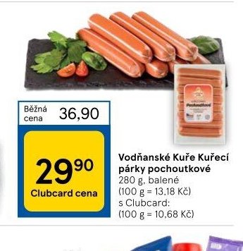 Vodňanské Kuře Kuřecí párky pochoutkové