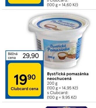 Bystřická pomazánka neochucená