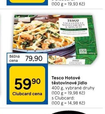 Tesco Hotové těstovinové jídlo