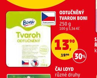 ODTUČNĚNÝ TVAROH BONI