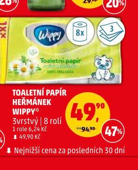 TOALETNÍ PAPÍR HEŘMÁNEK WIPPY