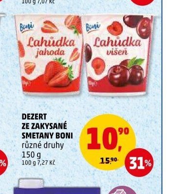 DEZERT ZE ZAKYSANÉ SMETANY BONI