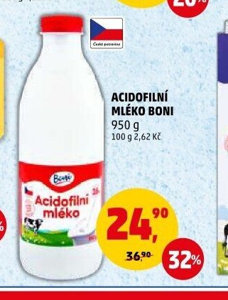 ACIDOFILNÍ MLÉKO BONI