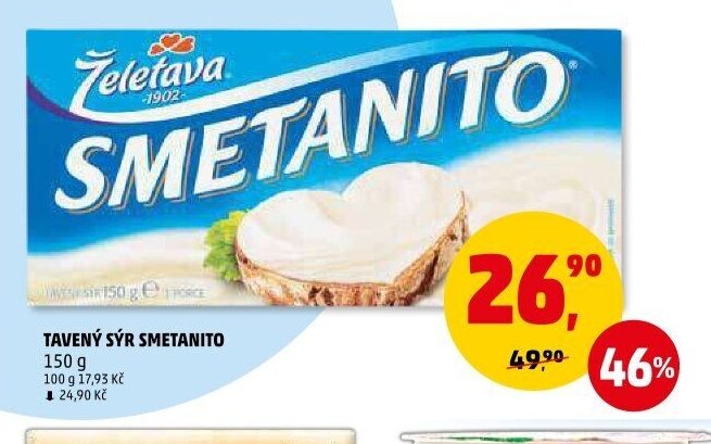 Tavený sýr Smetanito
