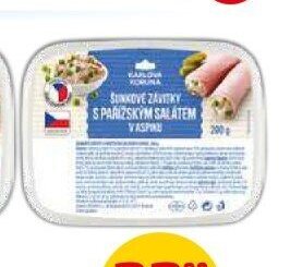 Šunkové závitky Karlova Koruna (s pařížským salátem)