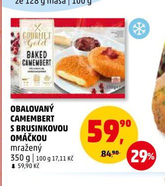 OBALOVANÝ CAMEMBERT S BRUSINKOVOU OMÁČKOU