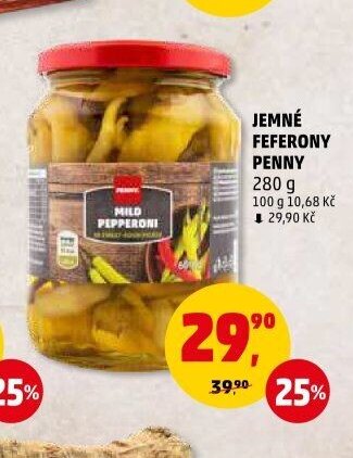 Jemné feferony Penny