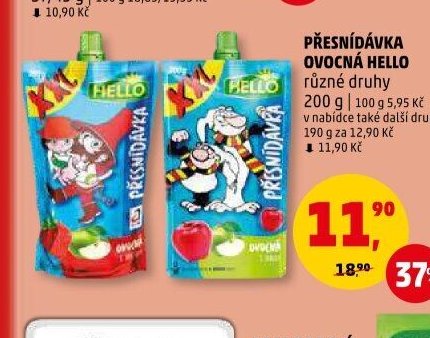 Přesnídávka ovocná Hello