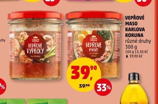 Vepřové maso Karlova koruna