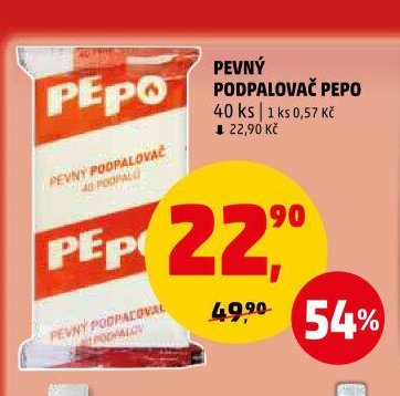 Pevný podpalovač Pepo